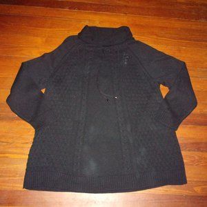 Catherines Cable Knit Front Drawstring Neck Sweater